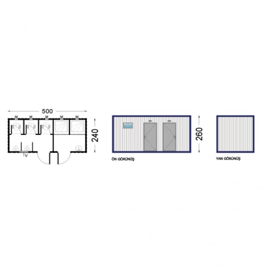 WC / Duş Konteyner PKW 07 Konteyner 